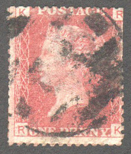 Great Britain Scott 33 Used Plate 221 - RK - Click Image to Close